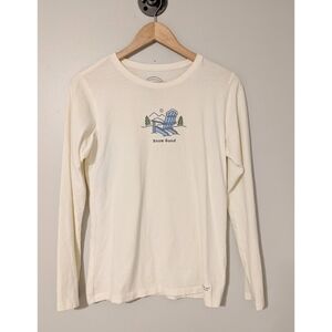 Life Is Good "Snow Good" Ivory Long Sleeve Tee
